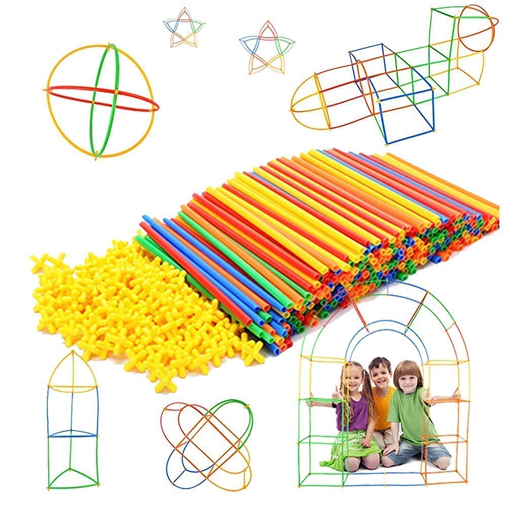 Building Straw Blocks for Kids Straws and numerous Joints Smooth Edge Block Building Game (BS1010)