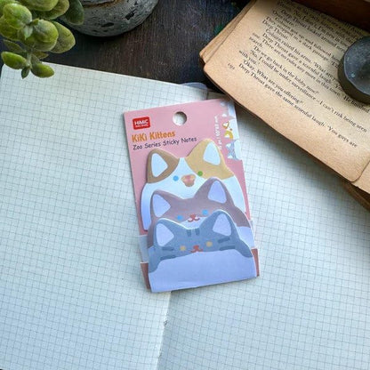 Self-Stick Memo Pads with Cute Animal Designs | Ideal for Students, Office & Gifts | Pack of 6