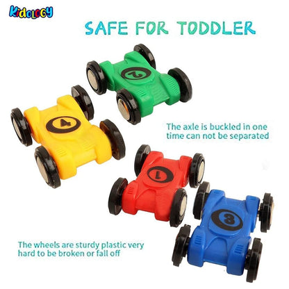 Colorful Wooden Ramp Race Track Car Set with Set of 4 Cars【1 Pc】【Multi-Colored】【100% Safe & Non-Toxic】