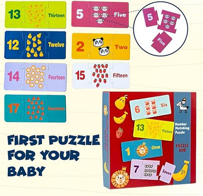 60 Pcs Puzzle Matching Numbers Duo Kids Jigsaw Puzzle for Toddlers Children Educational Preschool Puzzles Toys
