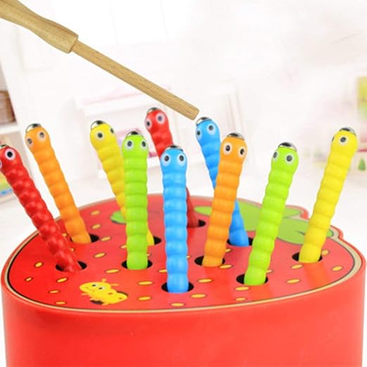 Strawberry Catch Insect - Montessori Educational Development Toy - 24 Months And Up