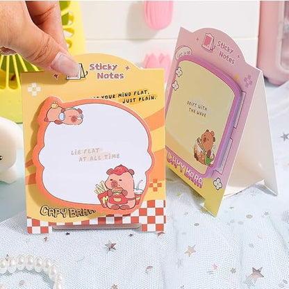 Cute Capybara Sticky Notes Set | 3D Colorful Page Sticky Notes (120 Sheets)