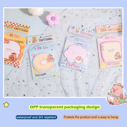 Cute Capybara Sticky Notes Set | 3D Colorful Page Sticky Notes (120 Sheets)
