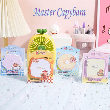 Cute Capybara Sticky Notes Set | 3D Colorful Page Sticky Notes (120 Sheets)