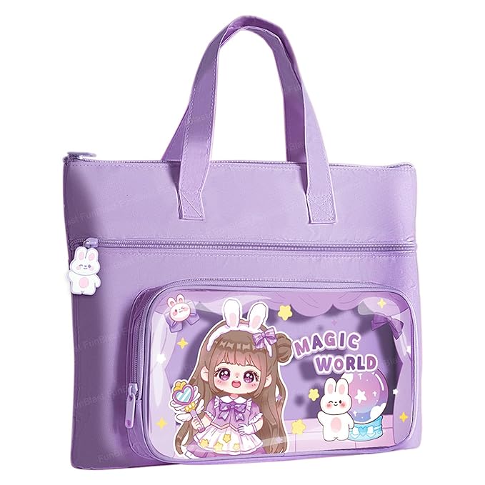 Canvas Carrying Hand Bag – Multi-Purpose Bag, Shopping Bag, Tote Bag, Vegetable Bag, Lunch Bag, Travel Bag with Handle Strap and Zipper, Water-Proof Reusable Bag