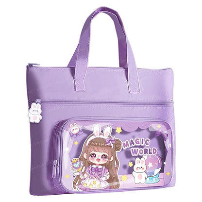 Canvas Carrying Hand Bag – Multi-Purpose Bag, Shopping Bag, Tote Bag, Vegetable Bag, Lunch Bag, Travel Bag with Handle Strap and Zipper, Water-Proof Reusable Bag