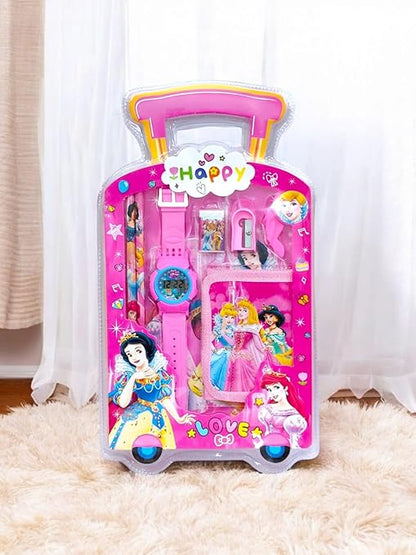 Stationery Set for Boys & Girls | 7-in-1 Combo Kit | Perfect Birthday & Return Gift for Kids (Pack of 6)