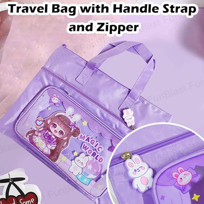 Canvas Carrying Hand Bag – Multi-Purpose Bag, Shopping Bag, Tote Bag, Vegetable Bag, Lunch Bag, Travel Bag with Handle Strap and Zipper, Water-Proof Reusable Bag