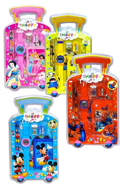 Stationery Set for Boys & Girls | 7-in-1 Combo Kit | Perfect Birthday & Return Gift for Kids (Pack of 6)