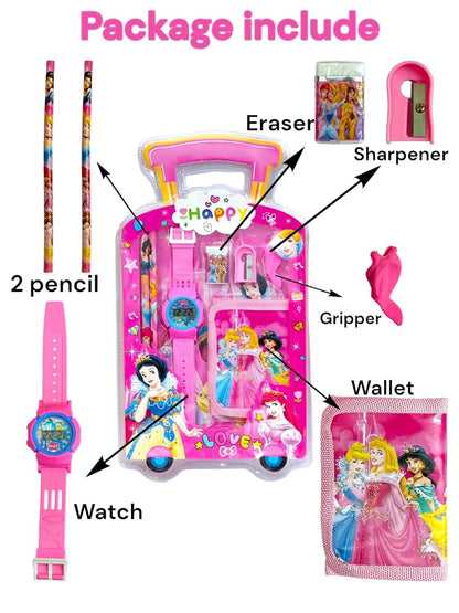 Stationery Set for Boys & Girls | 7-in-1 Combo Kit | Perfect Birthday & Return Gift for Kids (Pack of 6)