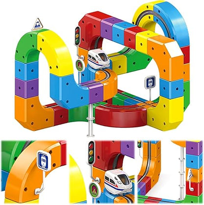 3D Electric Train Set with Flexible Tracks | STEM Learning Toy for Kids (Ages 3-8)