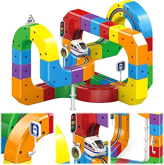 3D Electric Train Set with Flexible Tracks | STEM Learning Toy for Kids (Ages 3-8)