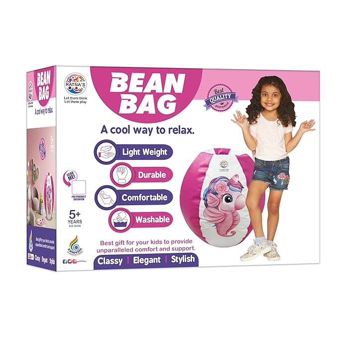 Unicorn Bean Bag Chair – Lightweight, Durable & Washable!