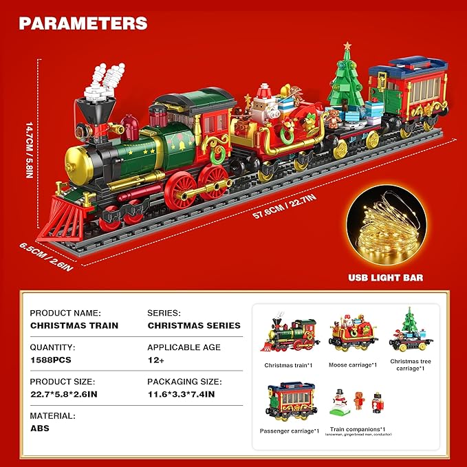 Christmas Train Building Blocks for Kids – Festive Fun & Creativity