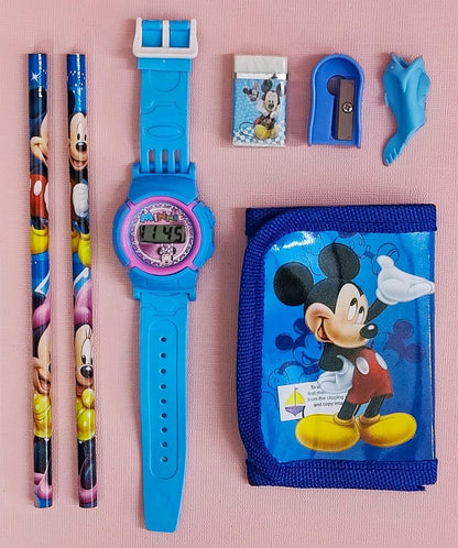 Stationery Set for Boys & Girls | 7-in-1 Combo Kit | Perfect Birthday & Return Gift for Kids (Pack of 6)