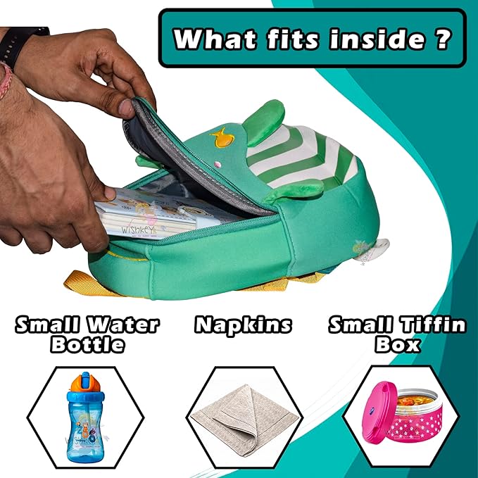 Design Bag for Pre-Schoolers Kids, Water Resistant Mini Backpack for Kids, Lightweight Small Size Bag for Play School & Nursery Kids, Picnic Bag, 1-4 Years (Pack of 1)