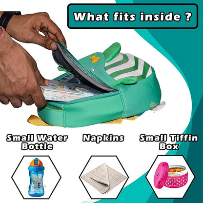 Design Bag for Pre-Schoolers Kids, Water Resistant Mini Backpack for Kids, Lightweight Small Size Bag for Play School & Nursery Kids, Picnic Bag, 1-4 Years (Pack of 1)