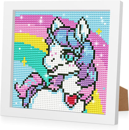 Unicorn Diamond Art Kits for Kids, Easy Diamond Painting Crystal Art Kits for Girls Beginner 7x7 in