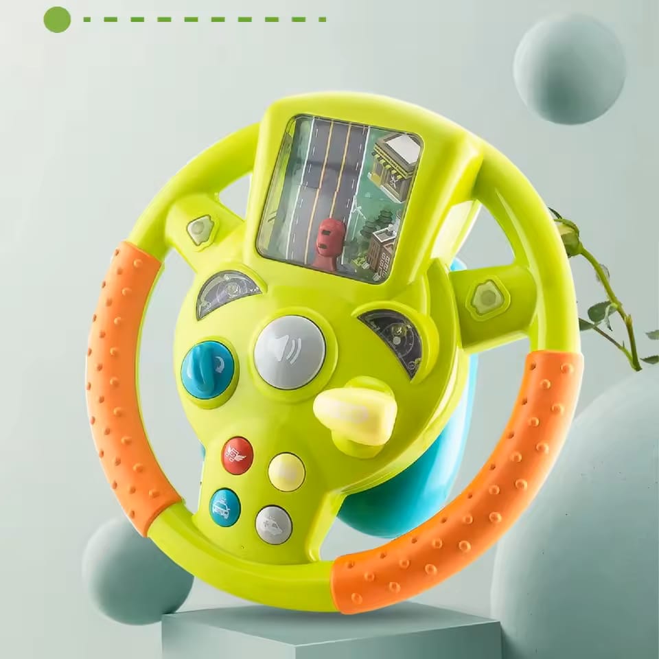 🚗 Children’s Steering Wheel Toy – Electric Baby Stroller Simulation & Early Education Puzzle Game 🚗