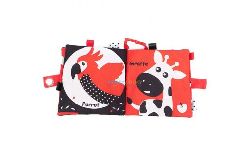Black White Red Jungle Animals Cloth Book