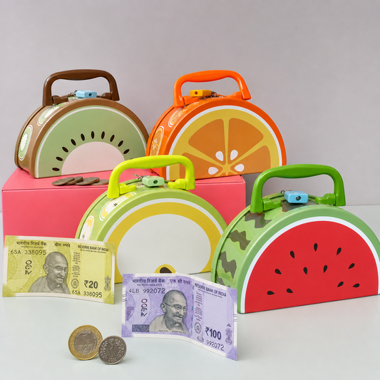 Metal Fruit Slice Piggy Bank for Kids