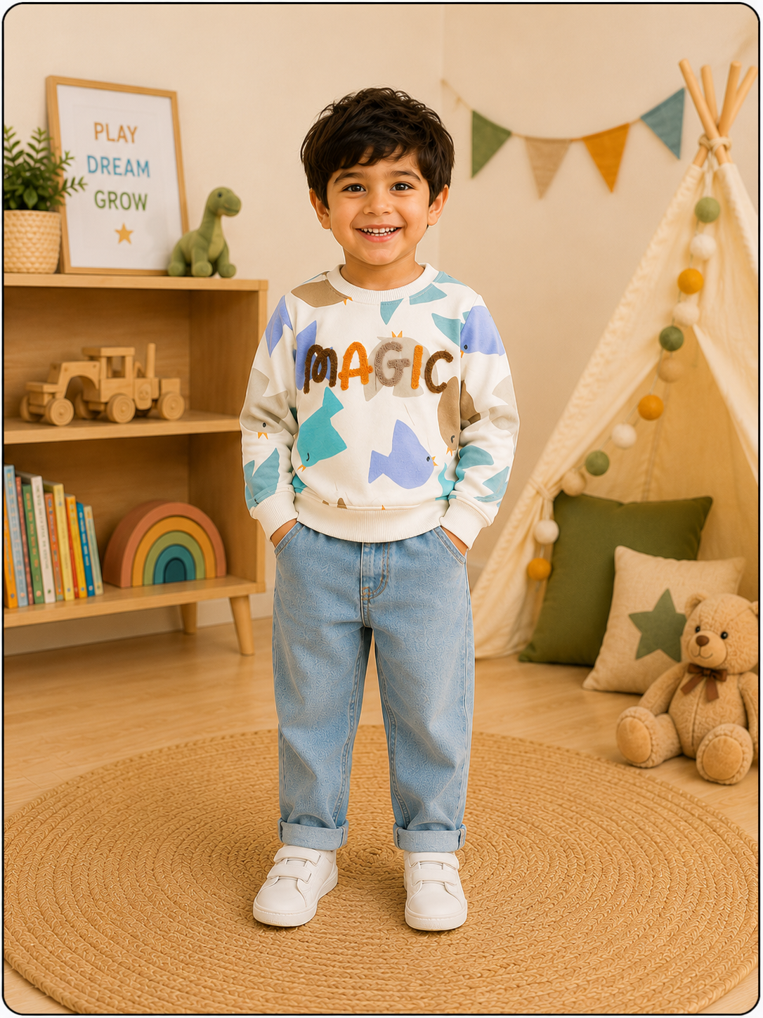 Sea World Printed Kids Sweatshirt