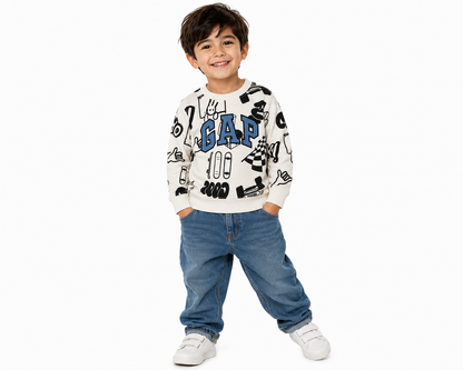 Sea Creatures Printed Toddler Sweatshirt