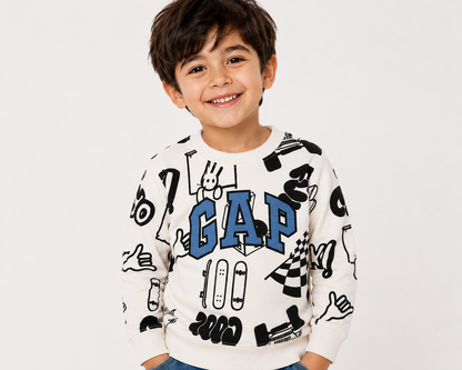 Sea Creatures Printed Toddler Sweatshirt