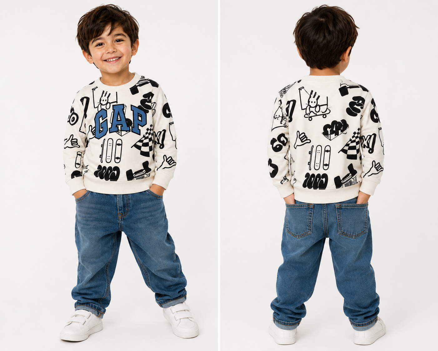 Sea Creatures Printed Toddler Sweatshirt