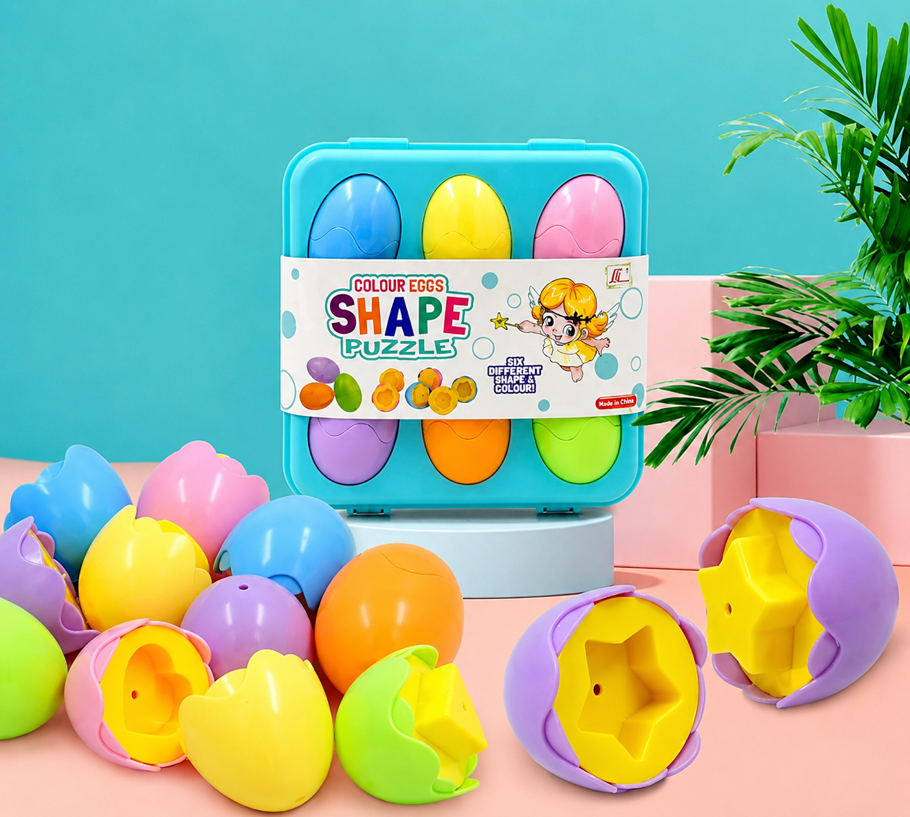 Colour Matching Eggs Shape Puzzle Toy for Kids