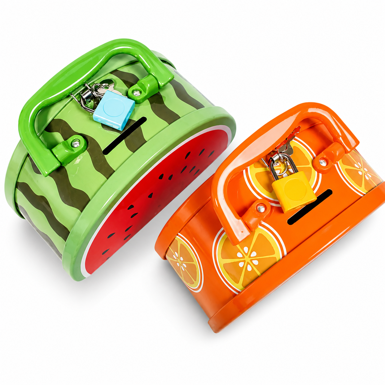 Metal Fruit Slice Piggy Bank for Kids