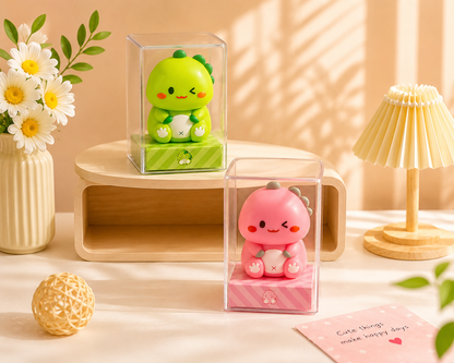 Cute Dinosaur Pencil Sharpener with Protective Case