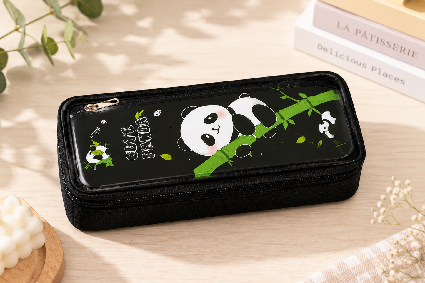Cute Panda Pencil Pouch – Large Capacity Stationery Organizer