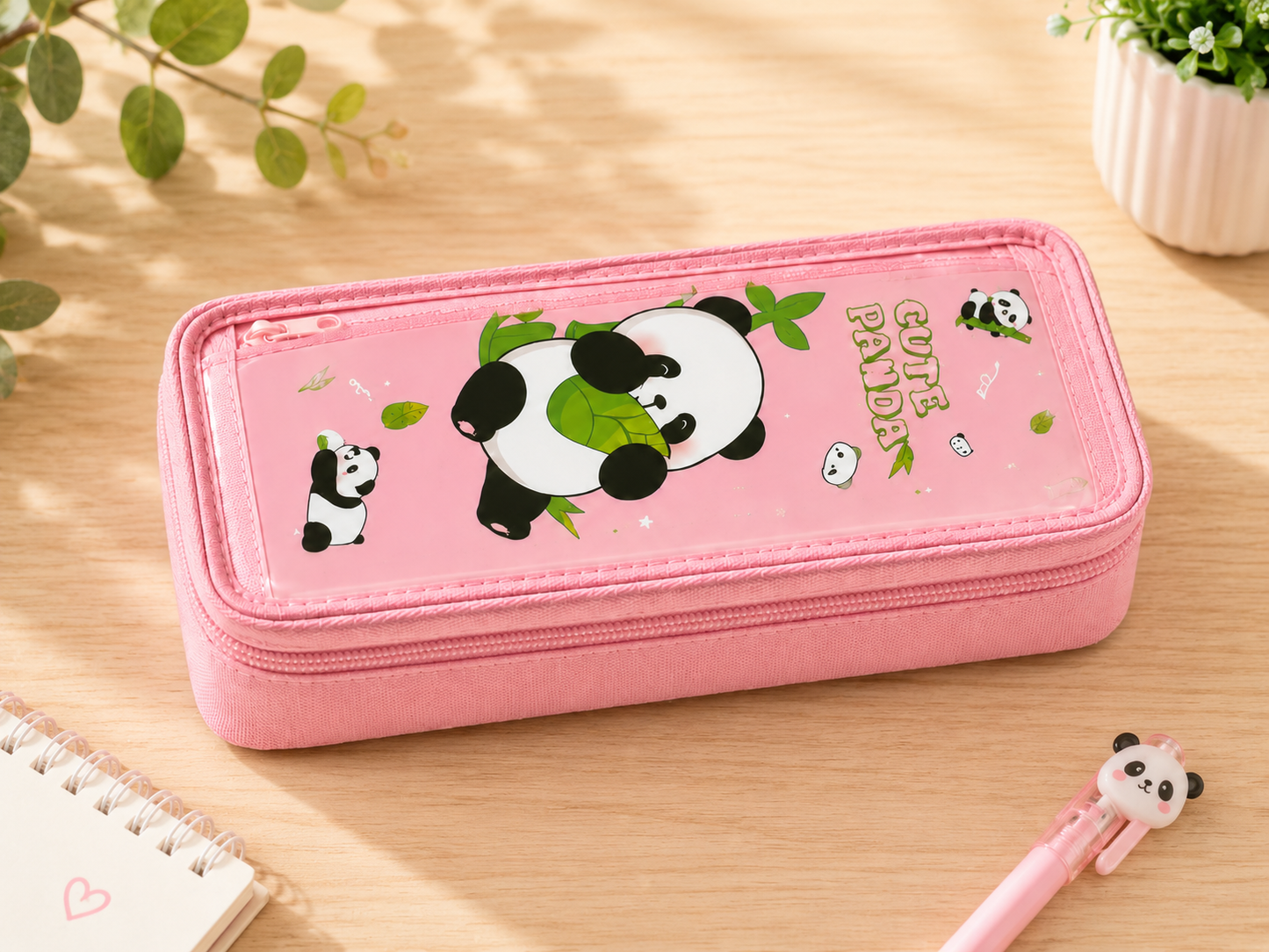 Cute Panda Pencil Pouch – Large Capacity Stationery Organizer