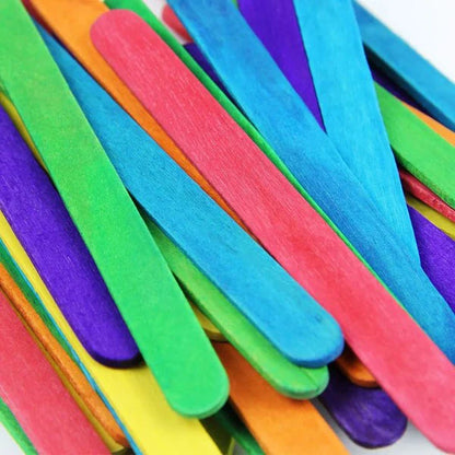 Colorful Ice Cream Sticks (50 Pieces) | Creative Building & Craft Set