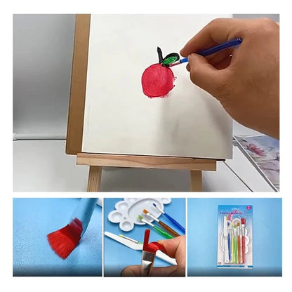 7PC PAINT BRUSH TP COLOR WITH TRAY A0117