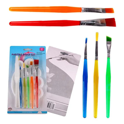 7PC PAINT BRUSH TP COLOR WITH TRAY A0117