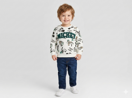 Sea Life Cartoon Printed Kids Sweatshirt
