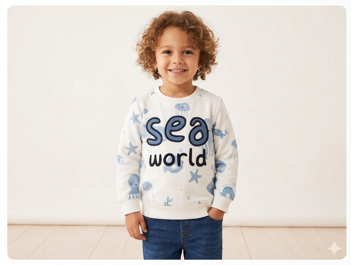Baby Boys/Girls Sea World Cotton Sweatshirt