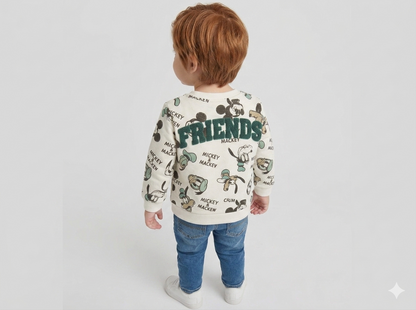 Sea Life Cartoon Printed Kids Sweatshirt