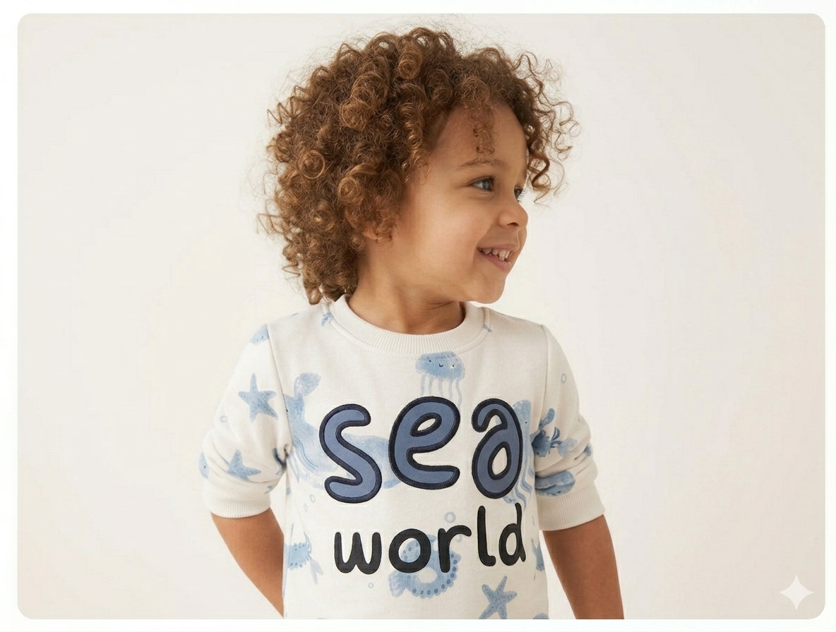 Baby Boys/Girls Sea World Cotton Sweatshirt