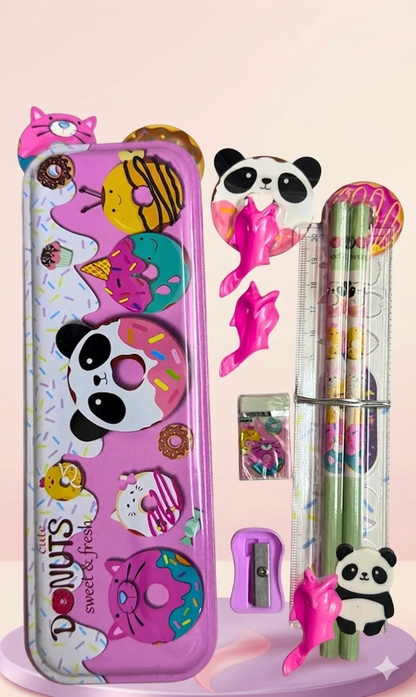 Kids 8-Piece Stationery Gift Set with Pencil Box | Return Gift & School Essentials Pack