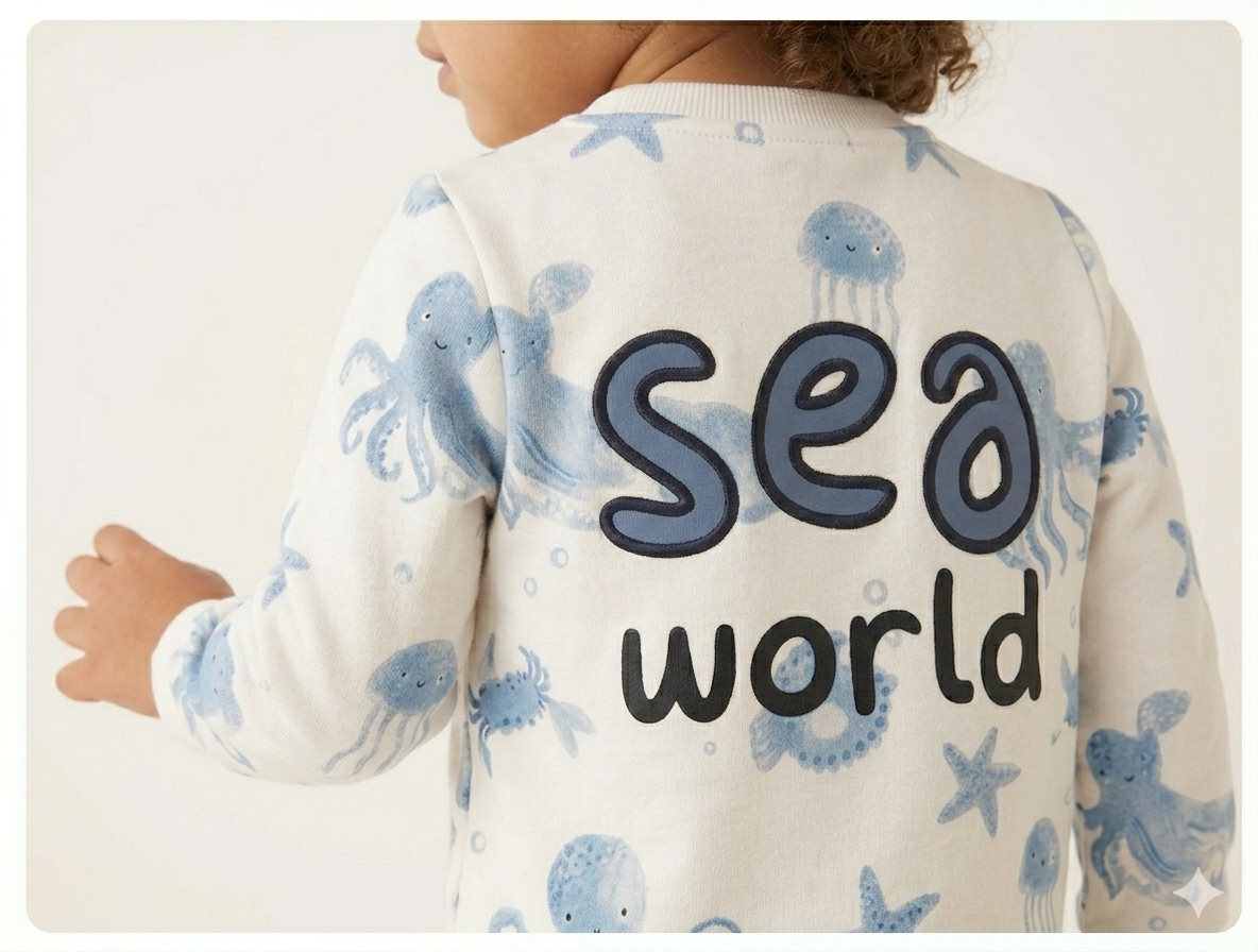Baby Boys/Girls Sea World Cotton Sweatshirt