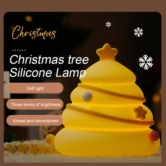 Cute Christmas Tree Silicone Light – Soft Glow, Festive Vibes