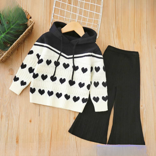 Kids Knitted Hoodie & Pant Set | Cozy Winter Wear for Boys & Girls (Age 2–6 Years)