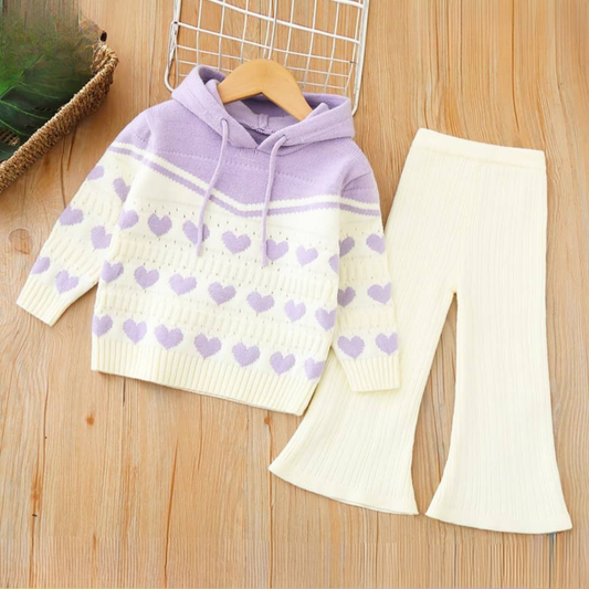 Kids Knitted Hoodie & Pant Set | Cozy Winter Wear for Boys & Girls (Age 2–6 Years)
