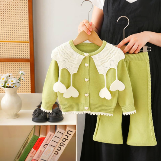 2Pcs Stylish Sweater Set for Girls | Winter Collection | Cozy & Trendy Outfit