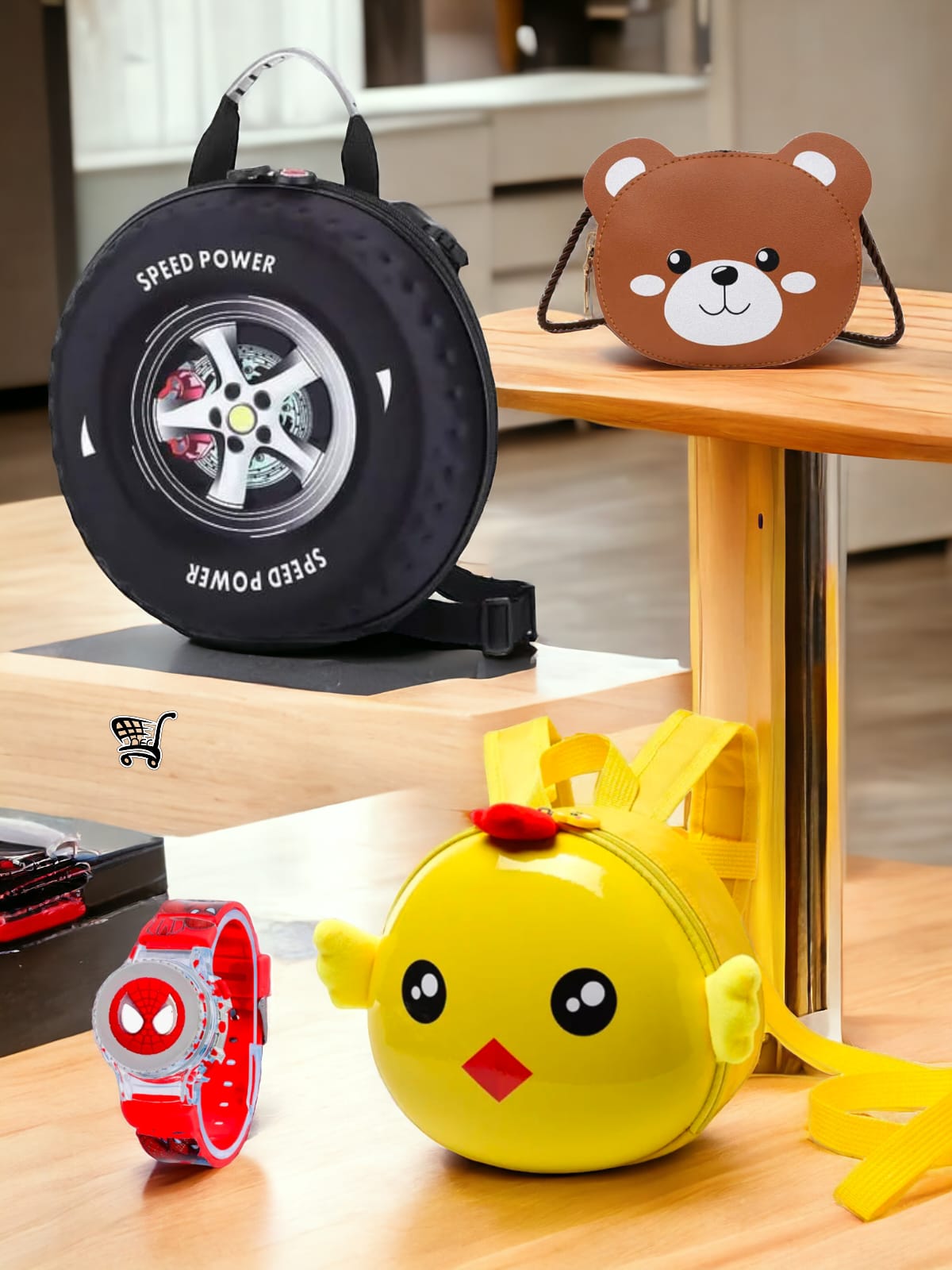 4-Piece Kids' Combo – Fun & Stylish Backpack Set! 🎒✨