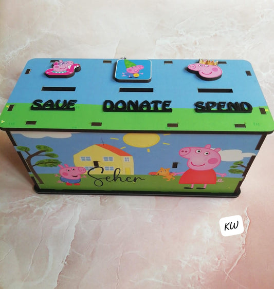 3-Slot Piggy Bank – Teach Your Kids to Save, Spend & Donate 💰🌟