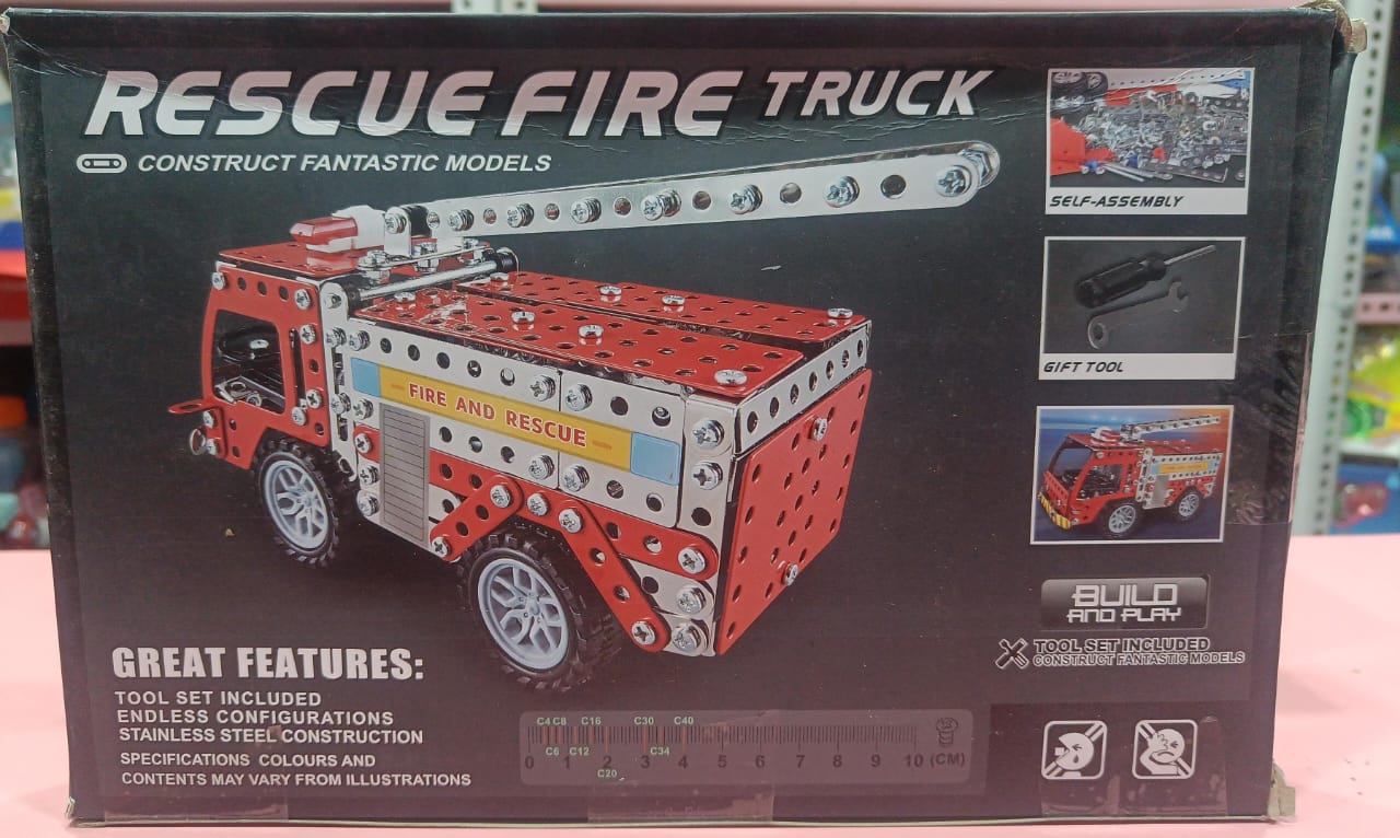 Rescue Fire Truck – 292-Piece DIY Building Set for Kids 🚒🛠️